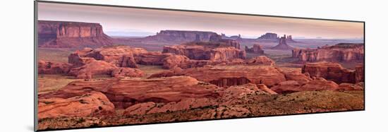 USA, Arizona, Monument Valley. Panoramic View from Hunt's Mesa at Dawn-Ann Collins-Mounted Photographic Print