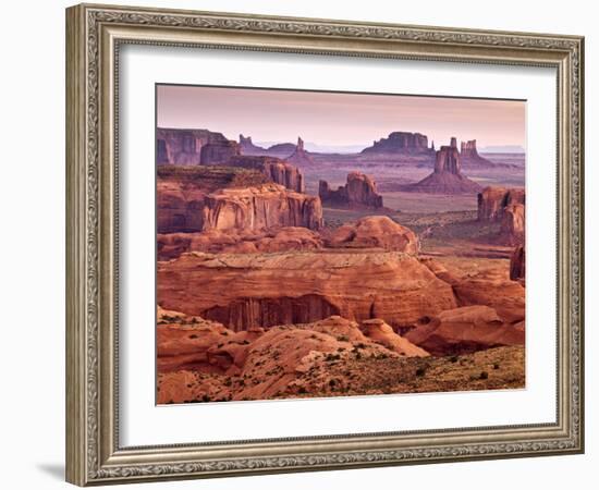 USA, Arizona, Monument Valley, View from Hunt's Mesa at Dawn-Ann Collins-Framed Photographic Print