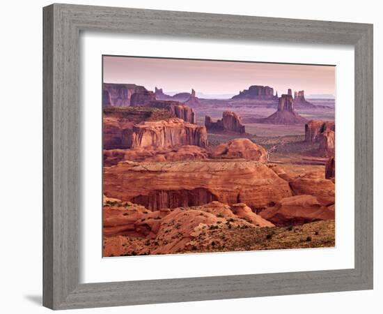 USA, Arizona, Monument Valley, View from Hunt's Mesa at Dawn-Ann Collins-Framed Photographic Print