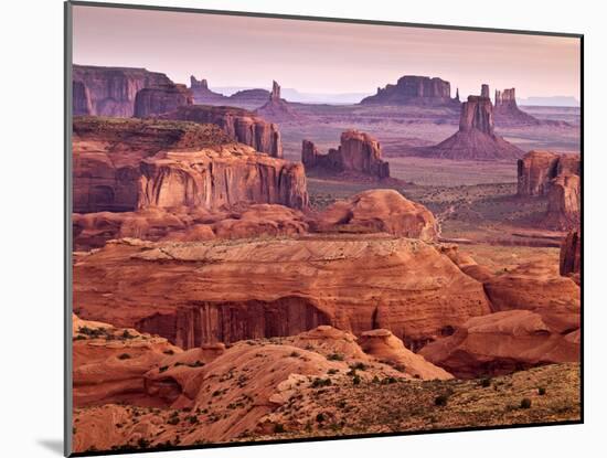 USA, Arizona, Monument Valley, View from Hunt's Mesa at Dawn-Ann Collins-Mounted Photographic Print