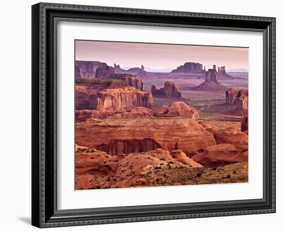 USA, Arizona, Monument Valley, View from Hunt's Mesa at Dawn-Ann Collins-Framed Photographic Print