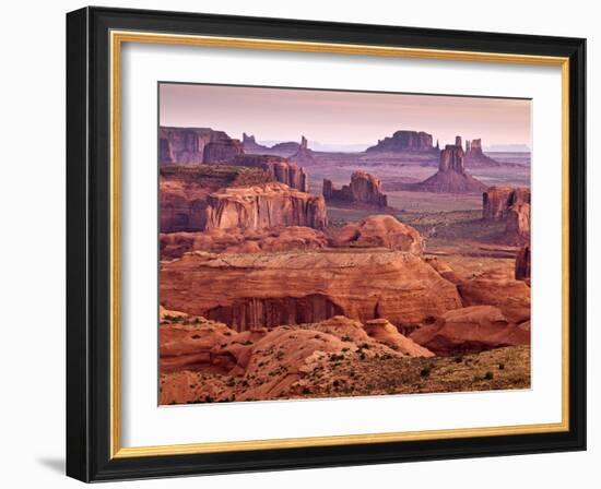 USA, Arizona, Monument Valley, View from Hunt's Mesa at Dawn-Ann Collins-Framed Photographic Print