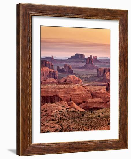 USA, Arizona, Monument Valley, View from Hunt's Mesa at Dawn-Ann Collins-Framed Photographic Print