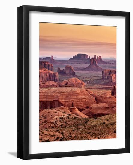 USA, Arizona, Monument Valley, View from Hunt's Mesa at Dawn-Ann Collins-Framed Photographic Print