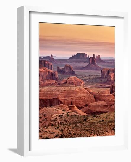 USA, Arizona, Monument Valley, View from Hunt's Mesa at Dawn-Ann Collins-Framed Photographic Print