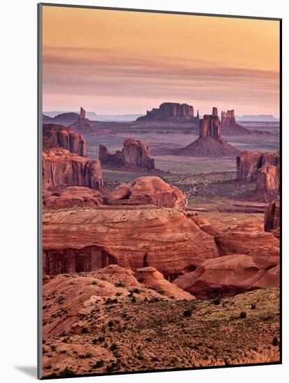 USA, Arizona, Monument Valley, View from Hunt's Mesa at Dawn-Ann Collins-Mounted Photographic Print