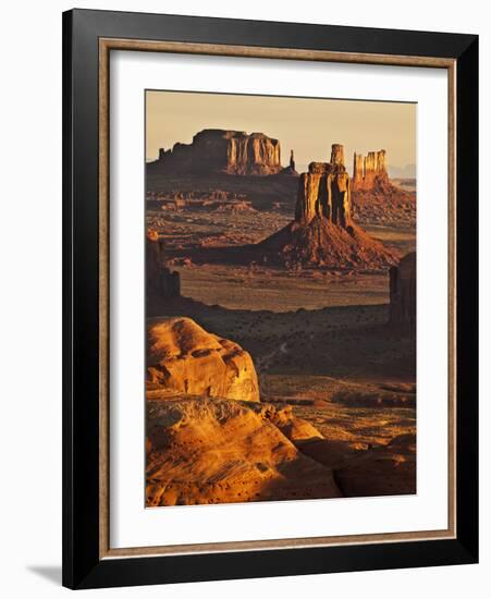 USA, Arizona, Monument Valley. View of Buttes from Hunt's Mesa at Sunrise-Ann Collins-Framed Photographic Print