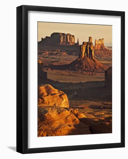 USA, Arizona, Monument Valley. View of Buttes from Hunt's Mesa at Sunrise-Ann Collins-Framed Photographic Print