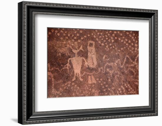 USA, Arizona, Mystery Valley Petroglyph Panel-John Ford-Framed Photographic Print