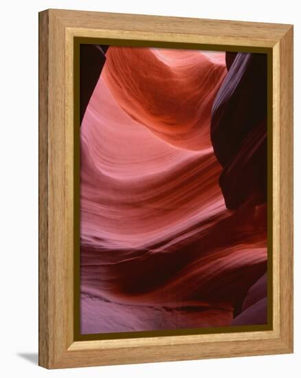 USA, Arizona, Navajo Tribal Park, Erosion of Navajo Sandstone of Lower Antelope Canyon-John Barger-Framed Premier Image Canvas