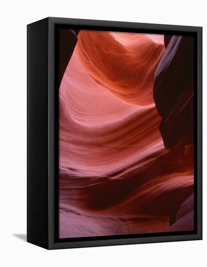 USA, Arizona, Navajo Tribal Park, Erosion of Navajo Sandstone of Lower Antelope Canyon-John Barger-Framed Premier Image Canvas