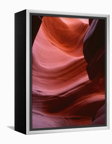 USA, Arizona, Navajo Tribal Park, Erosion of Navajo Sandstone of Lower Antelope Canyon-John Barger-Framed Premier Image Canvas