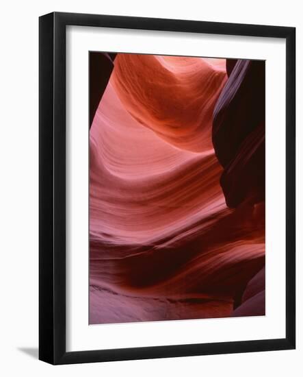 USA, Arizona, Navajo Tribal Park, Erosion of Navajo Sandstone of Lower Antelope Canyon-John Barger-Framed Photographic Print