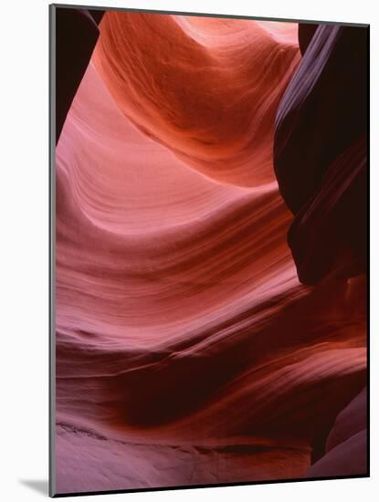 USA, Arizona, Navajo Tribal Park, Erosion of Navajo Sandstone of Lower Antelope Canyon-John Barger-Mounted Photographic Print