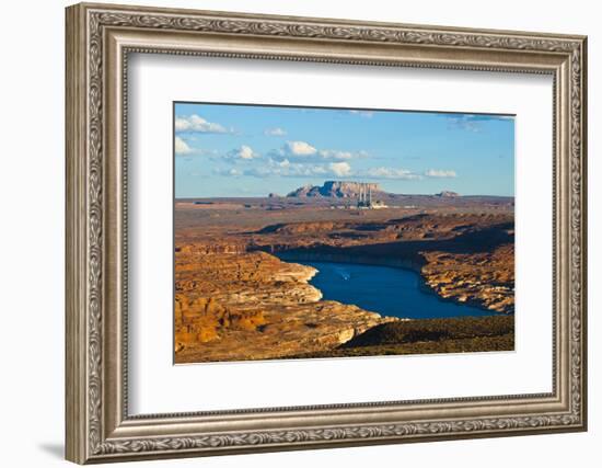 USA, Arizona, Page, Lake Powell Vistas, cruising Boat-Bernard Friel-Framed Photographic Print