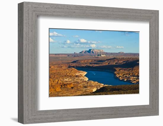 USA, Arizona, Page, Lake Powell Vistas, cruising Boat-Bernard Friel-Framed Photographic Print