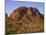USA, Arizona, Picacho Peak State Park, Sunrise Light on Steep Cliffs with Saguaro Cacti-John Barger-Mounted Photographic Print