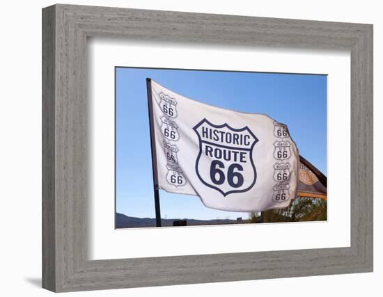 USA, Arizona, Route 66, Hackberry, Flag-Catharina Lux-Framed Photographic Print