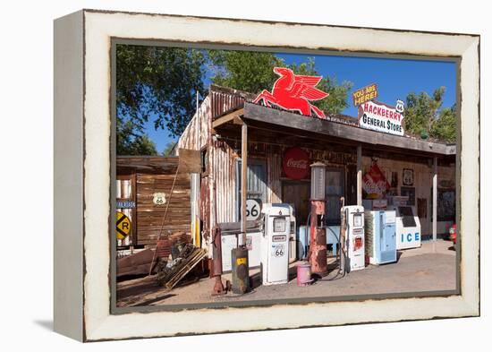 USA, Arizona, Route 66, Hackberry, Old Filling Station-Catharina Lux-Framed Premier Image Canvas