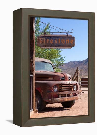 USA, Arizona, Route 66, Hackberry, Rusted Ford-Catharina Lux-Framed Premier Image Canvas