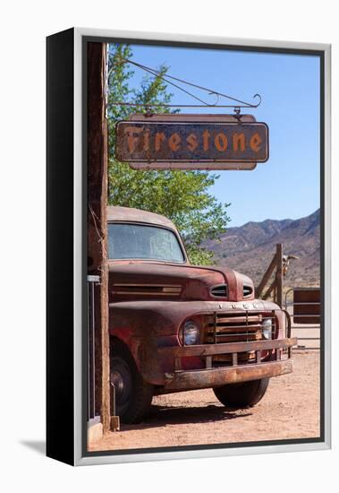 USA, Arizona, Route 66, Hackberry, Rusted Ford-Catharina Lux-Framed Premier Image Canvas