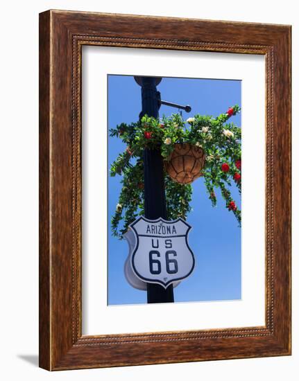 USA, Arizona, Route 66, Sign-Catharina Lux-Framed Photographic Print