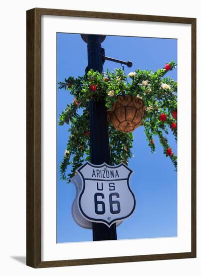 USA, Arizona, Route 66, Sign-Catharina Lux-Framed Photographic Print