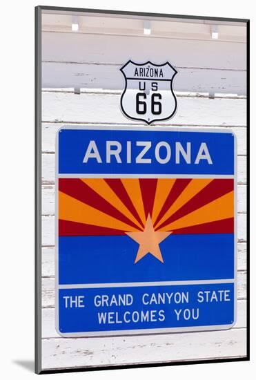 USA, Arizona, Route 66, Welcome Sign-Catharina Lux-Mounted Photographic Print