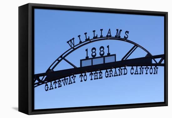 USA, Arizona, Route 66, Williams, Entrance to the Town-Catharina Lux-Framed Premier Image Canvas