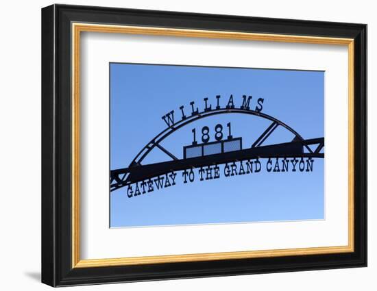 USA, Arizona, Route 66, Williams, Entrance to the Town-Catharina Lux-Framed Photographic Print