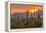 USA, Arizona, Saguaro National Park. Sunset on Desert Landscape-Cathy & Gordon Illg-Framed Premier Image Canvas