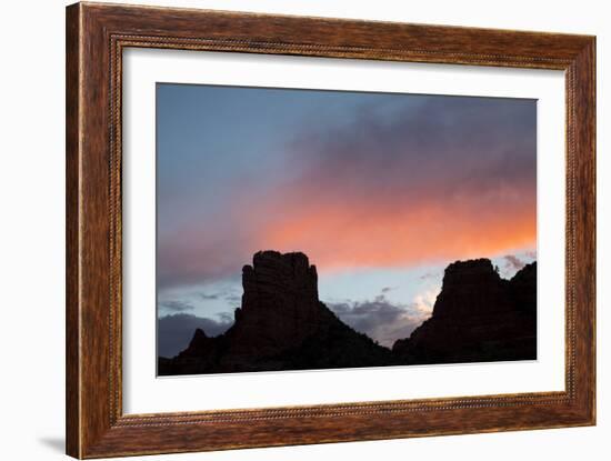 Usa, Arizona, Sedona. Buttes at sunset.-Merrill Images-Framed Photographic Print