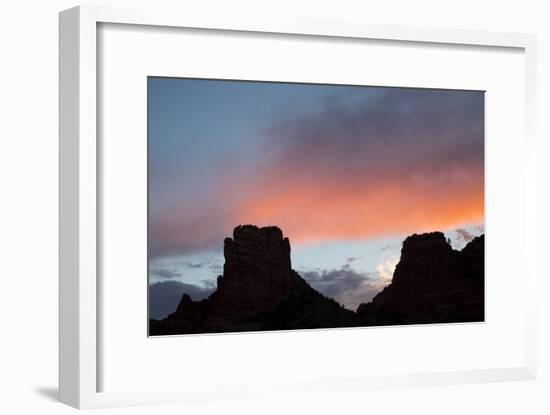 Usa, Arizona, Sedona. Buttes at sunset.-Merrill Images-Framed Photographic Print