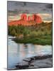 USA, Arizona, Sedona, Cathedral Rock Glowing at Sunset-Michele Falzone-Mounted Photographic Print