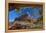 USA, Arizona, Sedona. Juniper Tree Frames Mountain View-Jaynes Gallery-Framed Premier Image Canvas