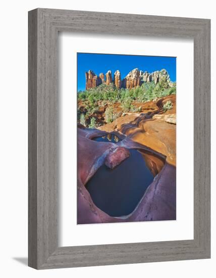 USA, Arizona, Sedona. Water Pools in Rock-Jaynes Gallery-Framed Photographic Print