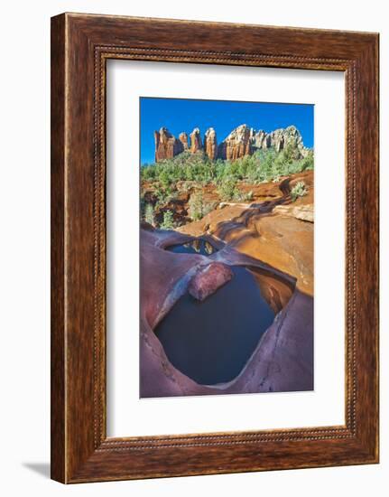 USA, Arizona, Sedona. Water Pools in Rock-Jaynes Gallery-Framed Photographic Print