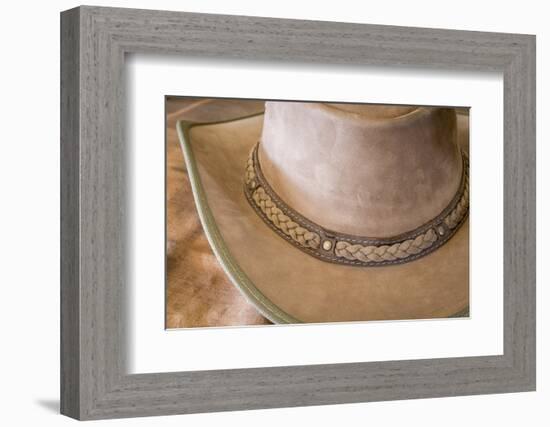 USA, Arizona, Tucson. Close-up of Cowboy Hat-Don Paulson-Framed Photographic Print