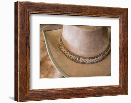 USA, Arizona, Tucson. Close-up of Cowboy Hat-Don Paulson-Framed Photographic Print