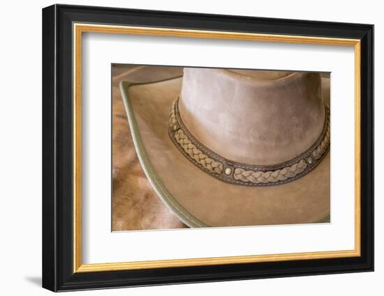 USA, Arizona, Tucson. Close-up of Cowboy Hat-Don Paulson-Framed Photographic Print