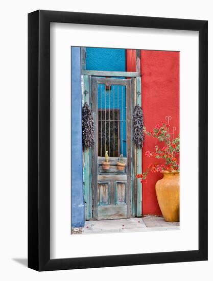 USA, Arizona, Tucson, Weathered Door-Hollice Looney-Framed Photographic Print