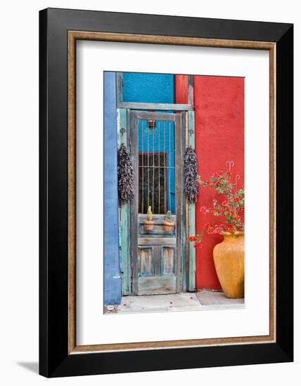 USA, Arizona, Tucson, Weathered Door-Hollice Looney-Framed Photographic Print