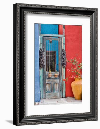 USA, Arizona, Tucson, Weathered Door-Hollice Looney-Framed Photographic Print