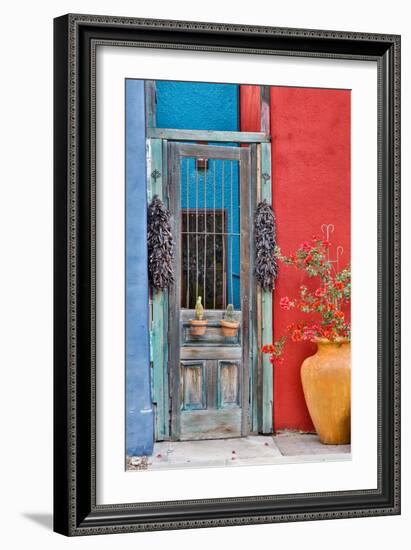 USA, Arizona, Tucson, Weathered Door-Hollice Looney-Framed Photographic Print