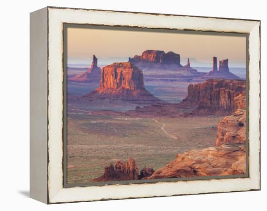 USA, Arizona, View Over Monument Valley from the Top of Hunt's Mesa-Michele Falzone-Framed Premier Image Canvas