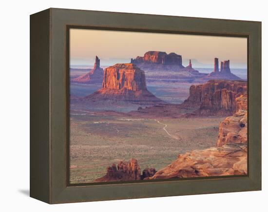 USA, Arizona, View Over Monument Valley from the Top of Hunt's Mesa-Michele Falzone-Framed Premier Image Canvas