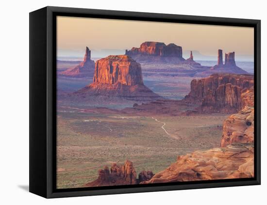 USA, Arizona, View Over Monument Valley from the Top of Hunt's Mesa-Michele Falzone-Framed Premier Image Canvas