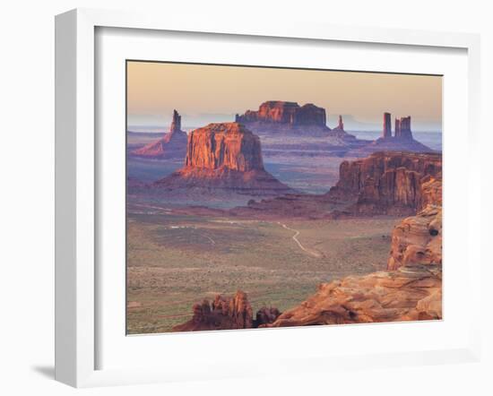 USA, Arizona, View Over Monument Valley from the Top of Hunt's Mesa-Michele Falzone-Framed Photographic Print