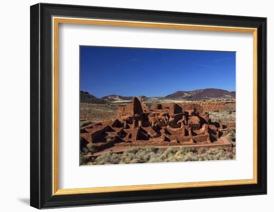 USA, Arizona, Wupatki National Monument. Wupatki Pueblo, the Largest Dwelling in the Region-Kymri Wilt-Framed Photographic Print