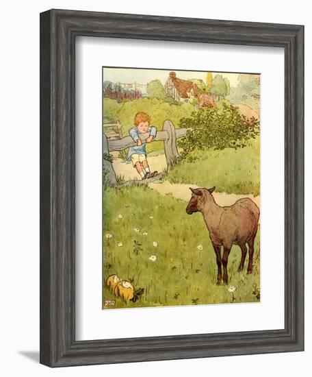 USA Baa Baa Black Sheep Book Plate-null-Framed Giclee Print